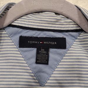Xxl Tommy Hilfiger short sleeve button down shirt blue white stripe